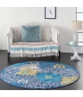 Nourison Passion Round Area Rug PSN17-Blue