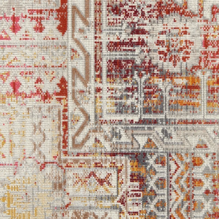 Nourison Vintage Kashan Area Rug VKA08-Ivory Red