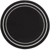 Nourison Home Nourison Essentials NRE02 Black Ivory 8 ft. Round Area Rug