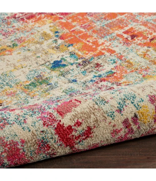 Nourison Celestial Round Area Rug CES13-Pink/Multicolor
