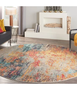 Nourison Home Celestial CES15 Multicolor 7 ft. 10 in. Round Area Rug