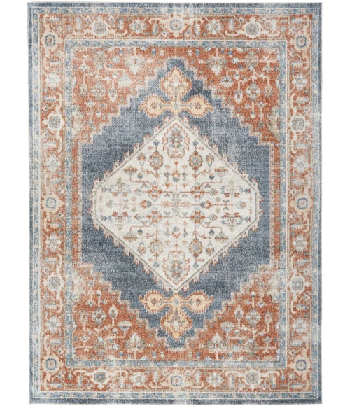 Nourison Astra Machine Washable Area Rug ASW11 Denim Multi