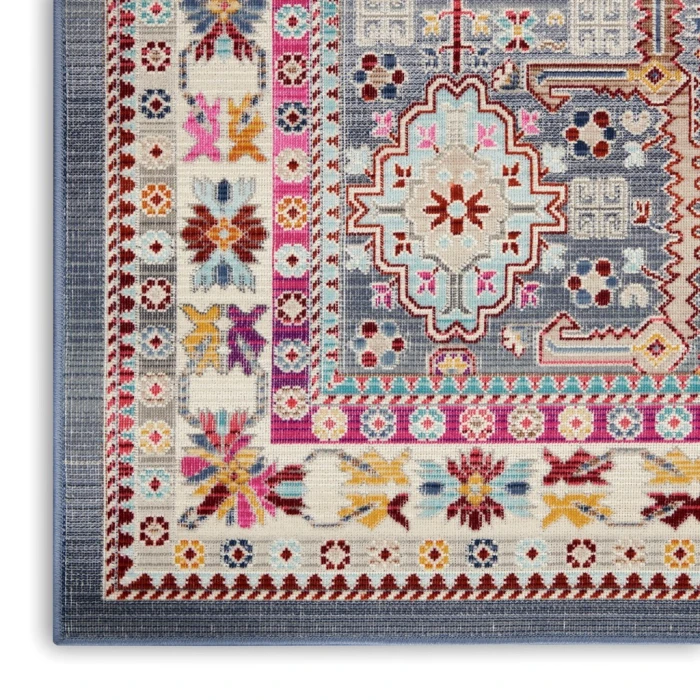 Nourison Vintage Kashan Area Rug VKA05-Grey/Multi