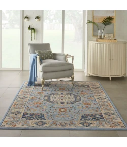 Nourison Home Majestic MST03 Light Blue 5 ft. 6 in. X 8 ft. Area Rug