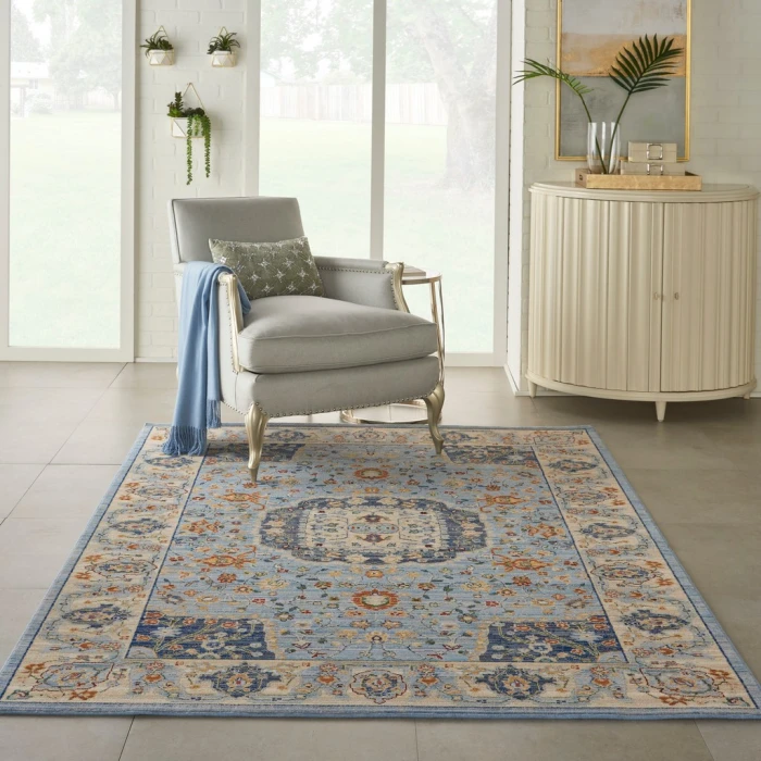 Nourison Majestic Area Rug MST03-Light Blue