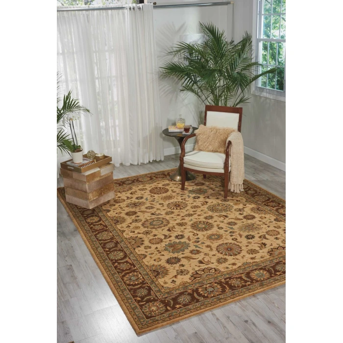 Nourison Living Treasures Round Area Rug LI05-Beige