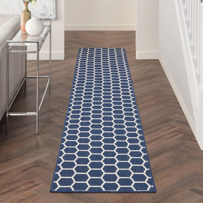 Nourison Twist Reversible Navy TWS01 12 ft. Rect. Rug