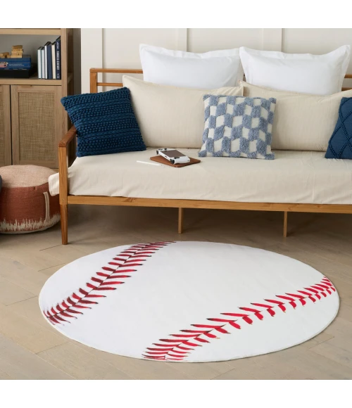 Nourison Home Imagination White IMA02 5 ft. Round Rug