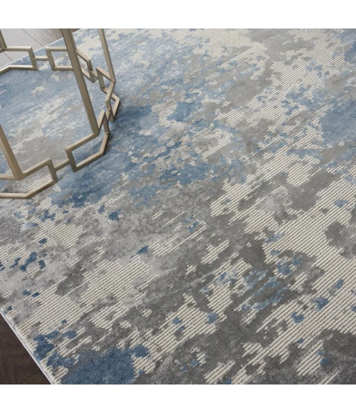 Nourison Rustic Textures Area Rug RUS08-Grey/Blue