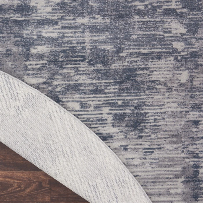 Nourison Rustic Textures Area Rug RUS05 Grey 7'10" Round