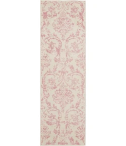 Nourison Home Jubilant JUB09 Ivory Pink 2 ft. 3 in. X 7 ft. 3 in. Area Rug