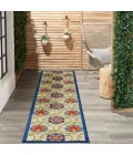 Nourison Aloha Runner Area Rug ALH19-Blue/Multicolor