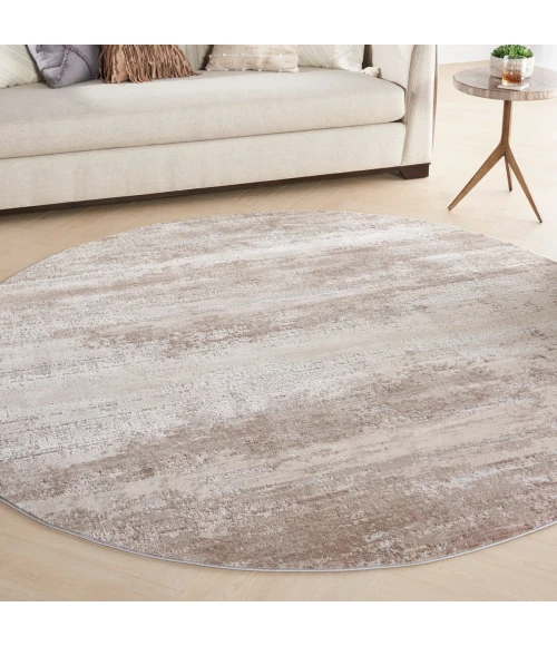 Nourison Rustic Textures Area Rug RUS03 Beige 5'3" Round