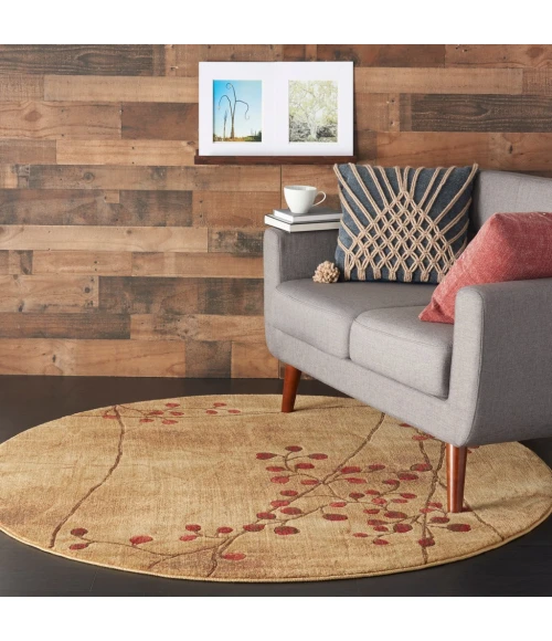 Nourison Somerset Round Area Rug ST74-Latte