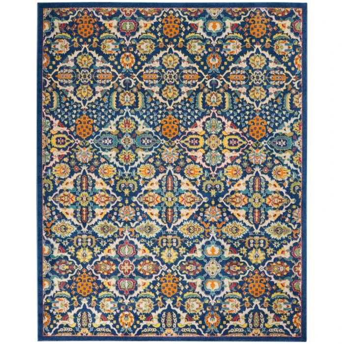 Nourison Allur Area Rug ALR03-Navy Multicolor