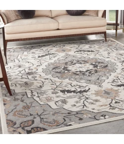 Nourison Home Elation ETN09 Ivory Grey 7 ft. 10 in. X 9 ft. 10 in. Area Rug