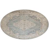 Nourison Home Astra Machine Washable ASW11 Silver Blue 7 ft. 10 in. Round Area Rug