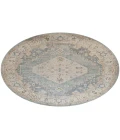 Nourison Astra Machine Washable Silver Blue ASW11 7 ft. 10 in. Round Rug
