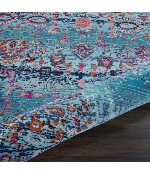 Nourison Vintage Kashan Round Area Rug VKA02-Blue