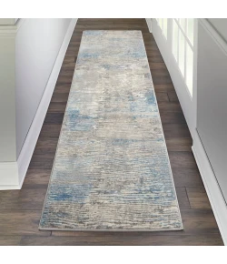 Nourison Home Solace SLA01 Ivory/Grey/Blue 2 ft. 3 in. X 7 ft. 3 in. Area Rug