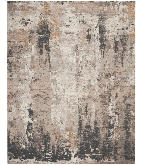 Nourison Tangra Cream Grey TNR05 8 ft. X 10 ft. Rect. Rug