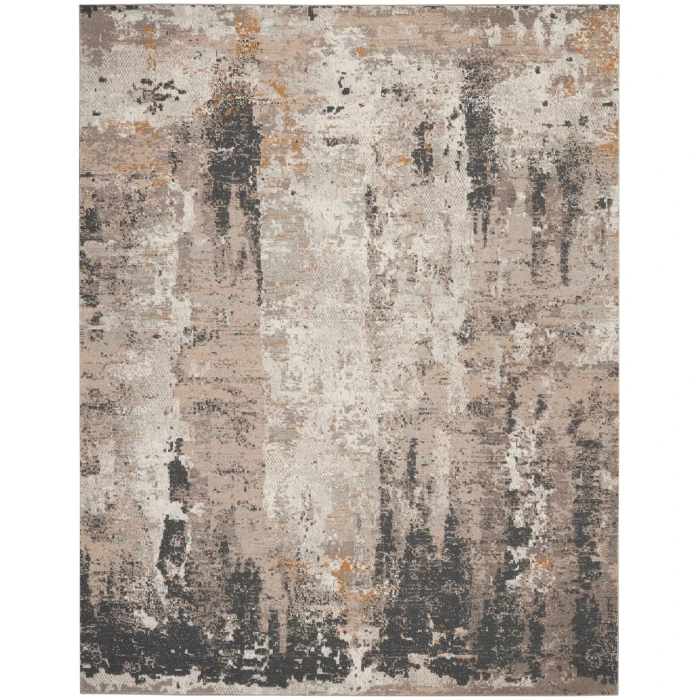 Nourison Tangra Cream Grey TNR05 8 ft. X 10 ft. Rect. Rug