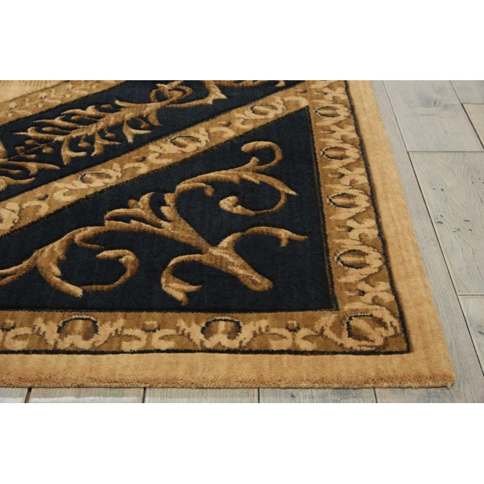 Nourison Home Vallencierre Beige Black VA35 9ft.9in. x 13ft.9in. Rect. Rug