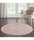 Nourison Jubilant Round Area Rug JUB06-Ivory/Pink