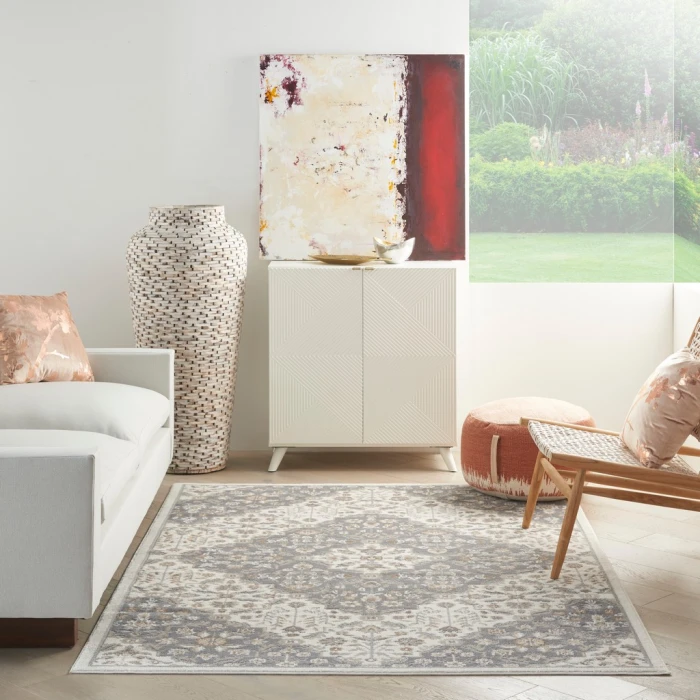 Nourison Elation Area Rug ETN08-Ivory Grey