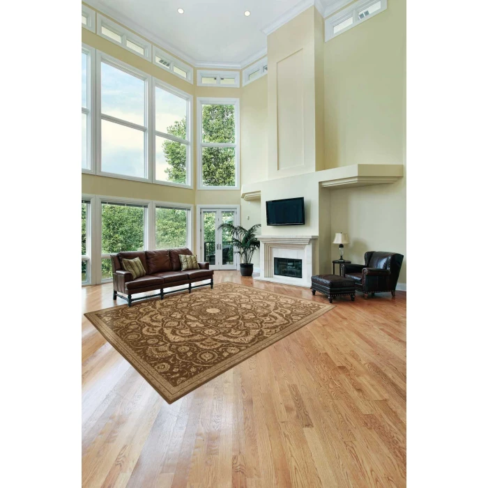 Nourison Home Regal Brown REG02 5ft.6in. x 8ft.6in. Rect. Rug