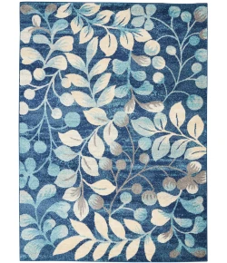 Nourison Home Tranquil TRA03 Navy 5 ft. 3 in. X 7 ft. 3 in. Area Rug