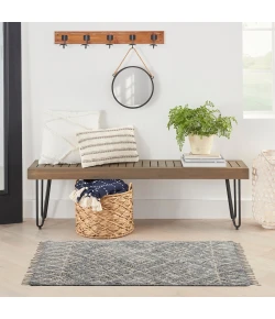 Nourison Home Native Art NTV12 Grey 2 ft. 3 in. X 3 ft. 9 in. Area Rug