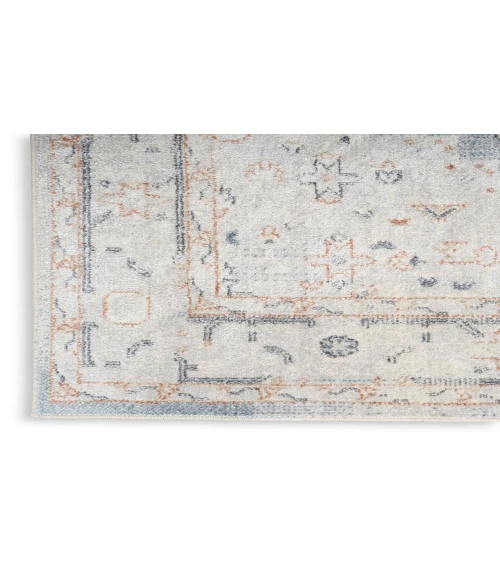Nourison Astra Machine Washable Light Blue ASW11 2 ft. X 6 ft. Rectangle Rug
