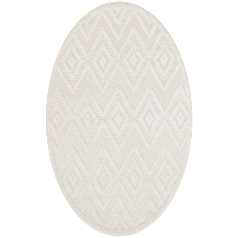 Nourison Versatile Ivory White NRV01 4 ft. Round Rug