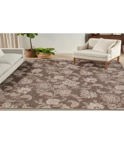 Nourison Home Garden Oasis GOA03 Mocha 8 ft. X 10 ft. Area Rug