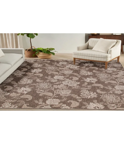 Nourison Garden Oasis Mocha GOA03 8 ft. X 10 ft. Rectangle Rug