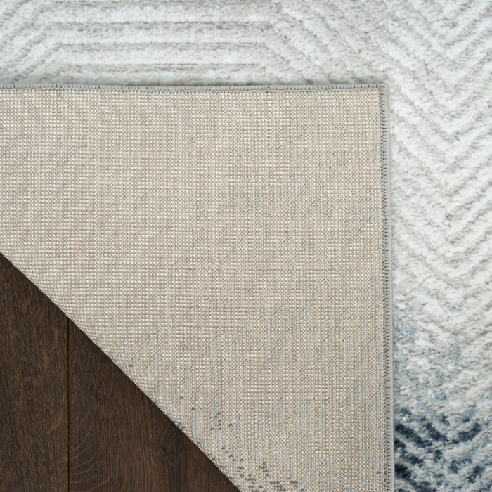 Nourison Dekor Grey Navy DEK04 2 ft. X 4 ft. Rect. Rug