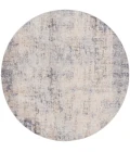 Nourison Rustic Textures Area Rug RUS01 Grey/Beige 7'10" x round