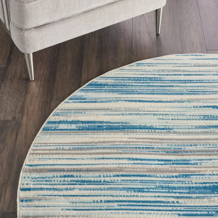 Nourison Jubilant Round Area Rug JUB04-Blue