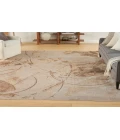 Nourison Astra Machine Washable Beige ASW14 7 ft. 10 in. X 10 ft. Rectangle Rug