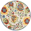 Nourison Home Aloha ALH17 Ivory Multicolor 4 ft. Round Area Rug