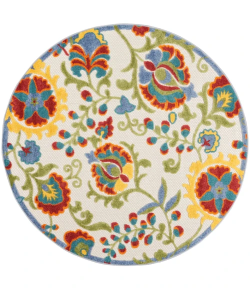 Nourison Aloha Area Rug ALH17-Ivory/Multi