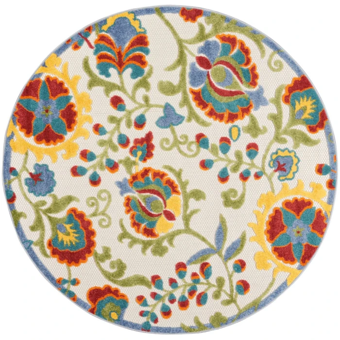Nourison Aloha Area Rug ALH17-Ivory/Multi