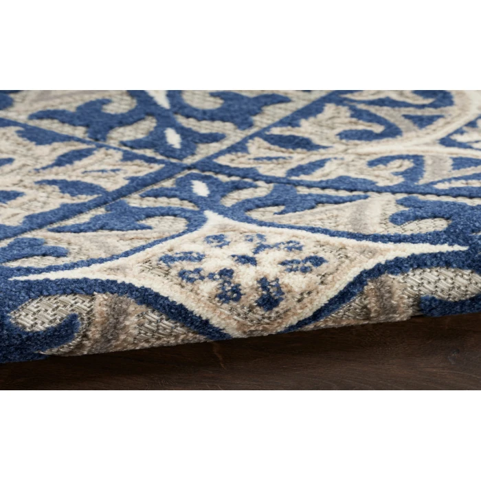 Nourison Aloha Blue ALH34 7’10” Round Rug