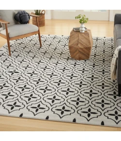 Nourison Home Nourison Essentials NRE04 Ivory Black 6 ft. X 9 ft. Area Rug
