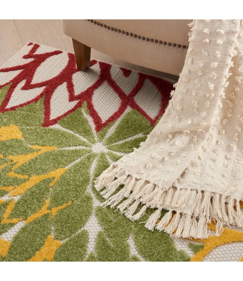 Nourison Aloha Indoor/Outdoor Area Rug ALH05-Red Multi Colored