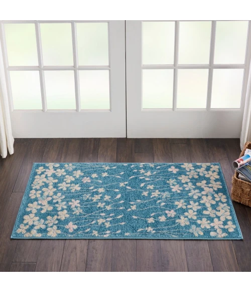 Nourison Tranquil Area Rug TRA04-Turquoise