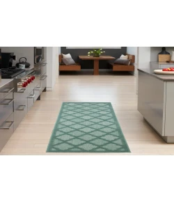Nourison Home Easy Care NES01 Aqua Teal 2 ft. X 6 ft. Area Rug