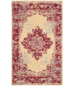Nourison Home Grafix GRF14 Cream Red 3 ft. X 5 ft. Area Rug