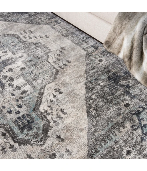 Kathy Ireland American Manor Area Rug AMR02 Grey 7'10" x 9'10"